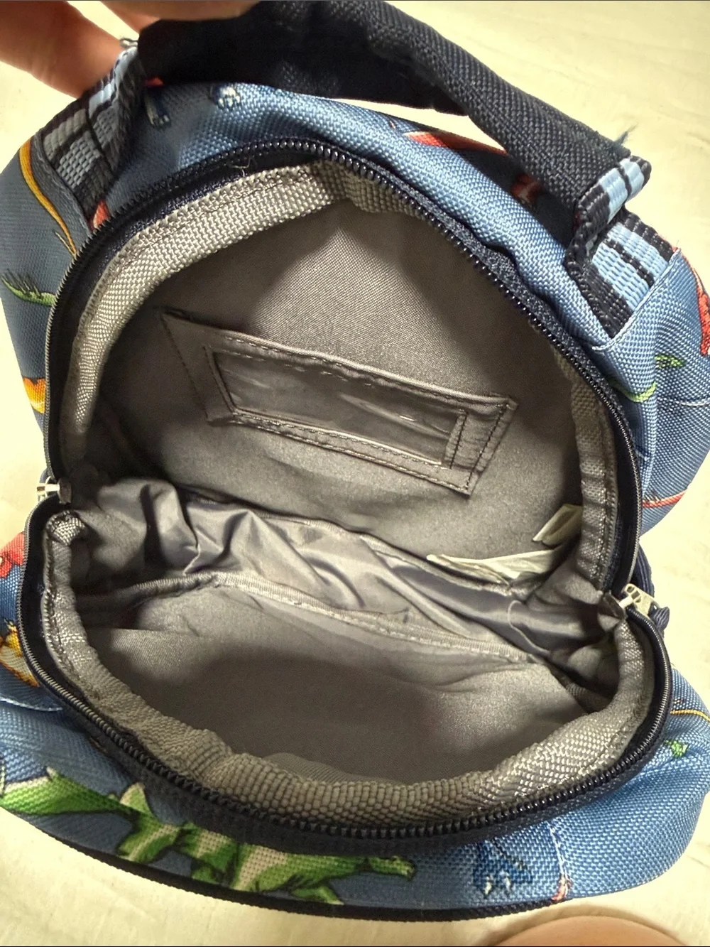 Pottery Barn Kids Blue Dinosaur Print Backpack